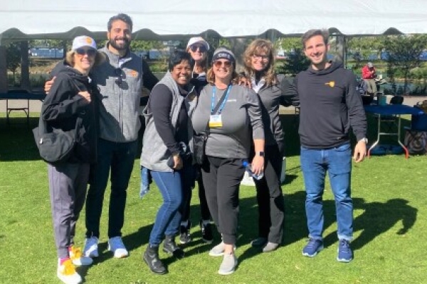 A team from Insulet gathers to walk for diabetes awareness