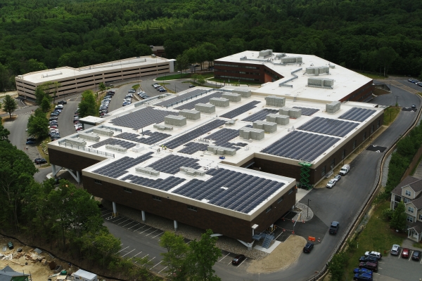 Solar panels on the Acton headquarters roof