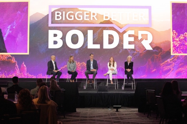 Insulet Corporation's Leadership team doing a panel talk on stage