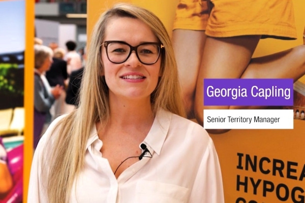 Insulet employee, "Georgia Capling," giving her testimonial