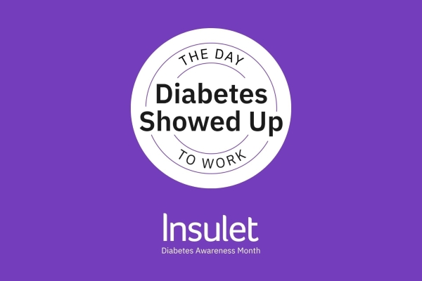 Logo for National Diabetes Awareness Day with the text, "Diabetes Showed Up."