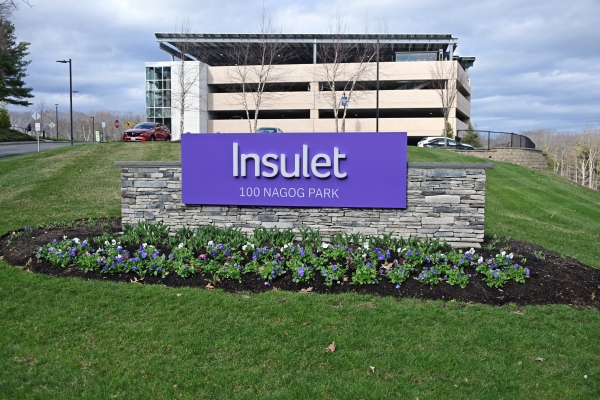 Insulet sign in purple