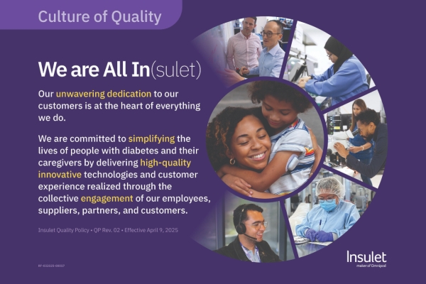 Poster of Insulet's Culture of Quality