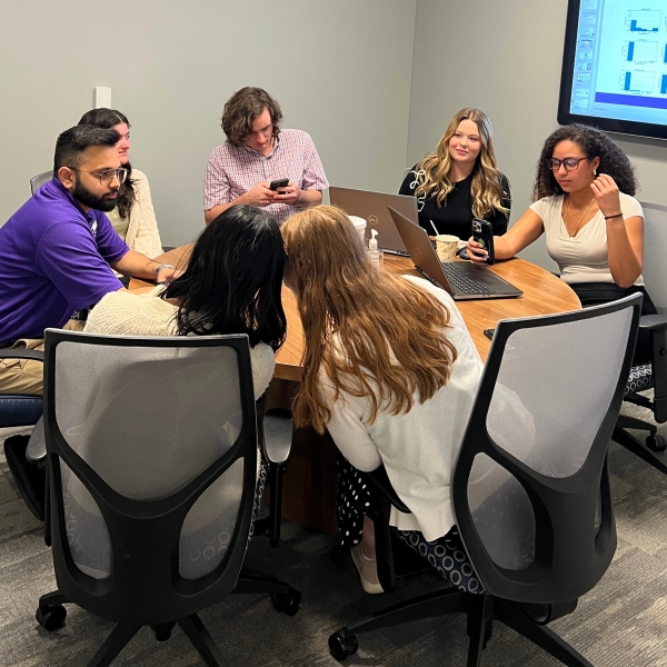 Insulet employees during a co-op meeting in-office